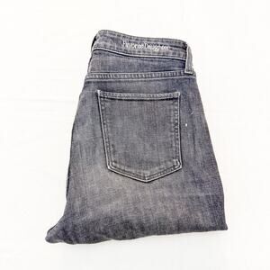 Favorite Daughter High Rise Relaxed Denim Jeans Zip Fly Black Gray Size 28